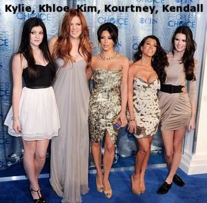 Kylie, Khloe, Kim, Kourtney and Kendall Kardashian